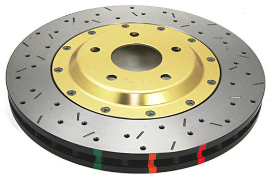 DBA 05-12 Corvette C6 w/Z06 pkg Front Drilled & Slotted 5000 Series 2 Piece Rotor Assembled w/ Gold - Mammoth Racing -