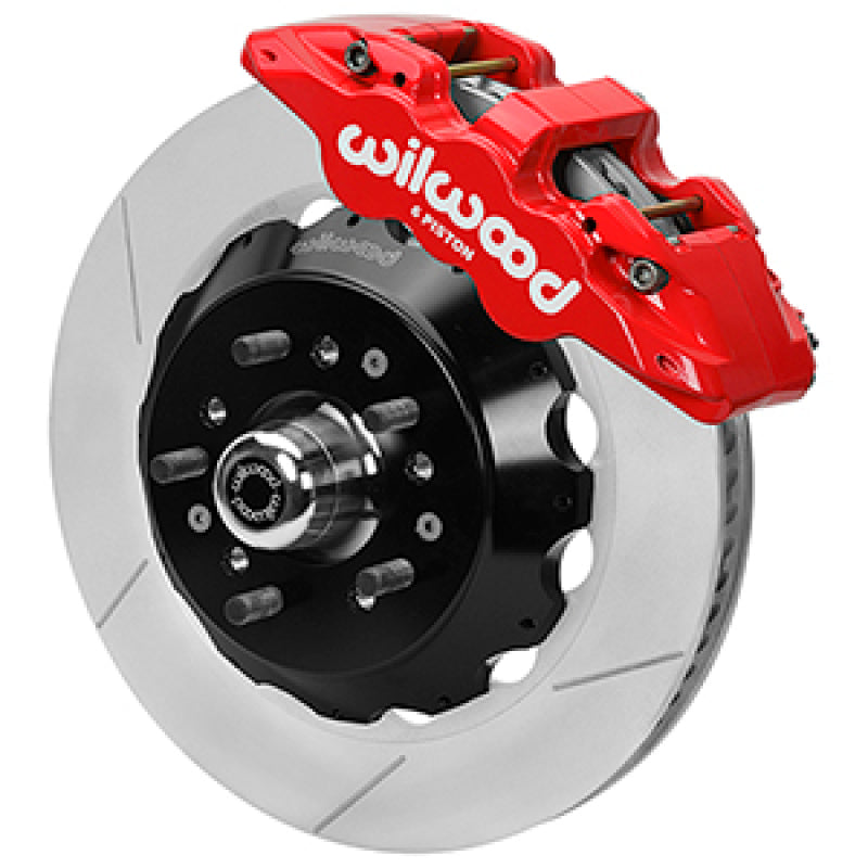 Wilwood Forged 6 Piston Red Superlite Caliper, GT 72 Vane Vented Spec37 Slotted Rotor - 14.00x1.25 - My Store