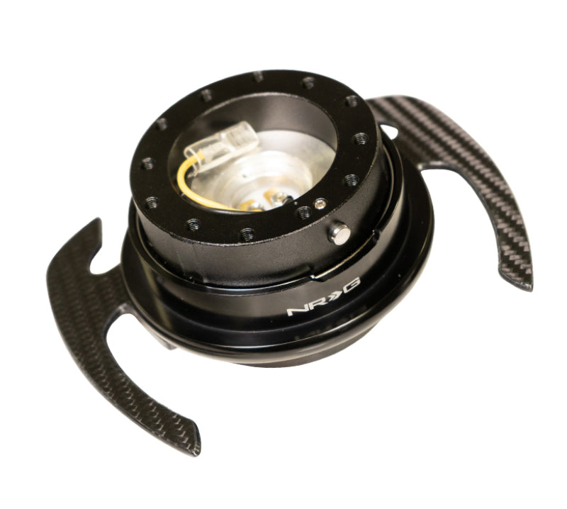 NRG Quick Release Kit Gen 4.0 - Black Body / Black Ring w/ CF Handles - My Store