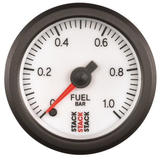 Autometer Stack 52mm 0-1 Bar M10 Male Pro Stepper Motor Fuel Pressure Gauge - White - My Store