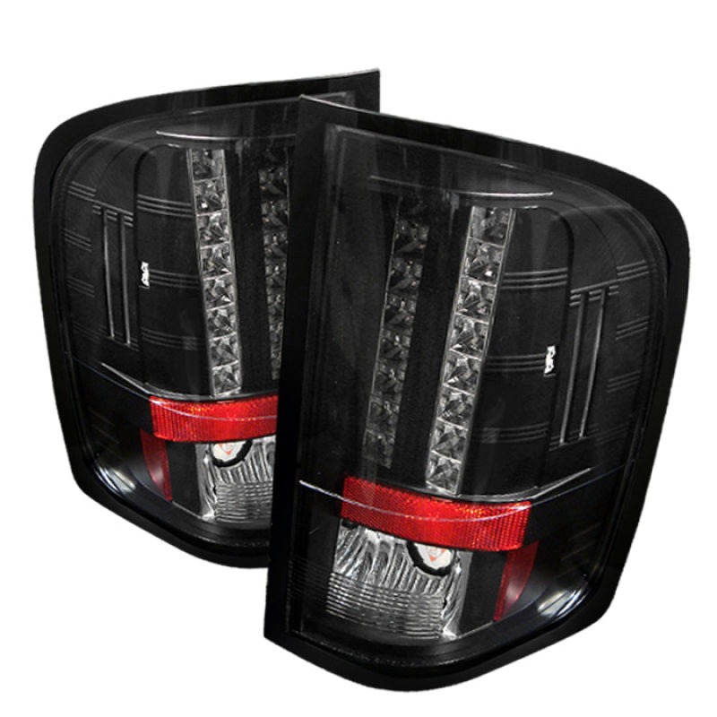 Spyder Chevy Silverado 07-13 LED Tail Lights Blk ALT-YD-CS07-LED-BK - Mammoth Racing -
