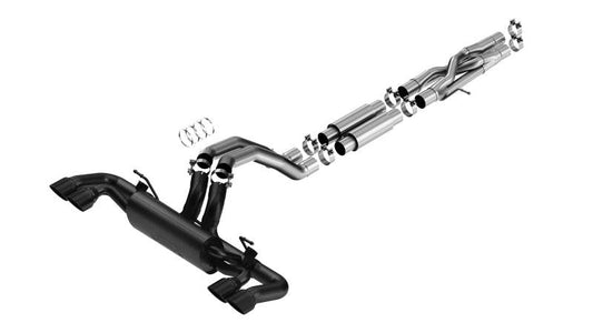 Borla 21-22 Jeep Wrangler Rubicon 392 6.4L V8 AT 4WD 4DR S-Type Cat-Back Exhaust - Coated Black - Mammoth Racing -