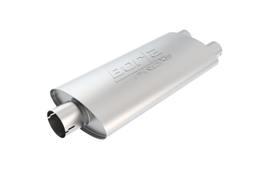 Borla Universal Center/Dual Oval 3in In/2.25in Out 19in x 4in x 9.5in Notched ProXS Muffler - My Store