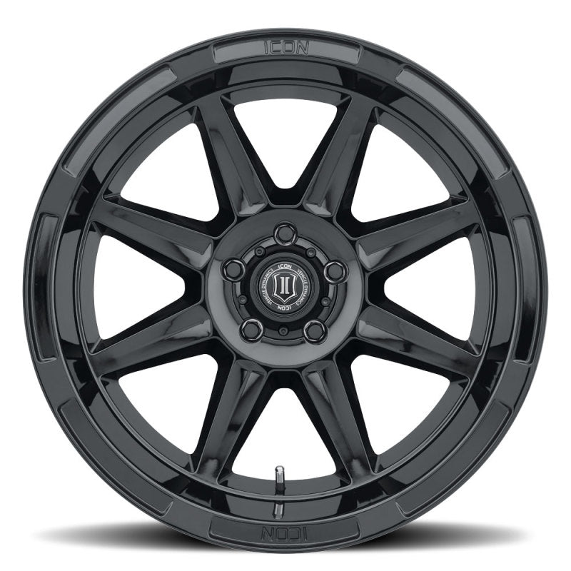 Icon Bandit 20x10 5x150 -24mm 4.5in BS 110.10mm Bore Gloss Black Wheel - Mammoth Racing -