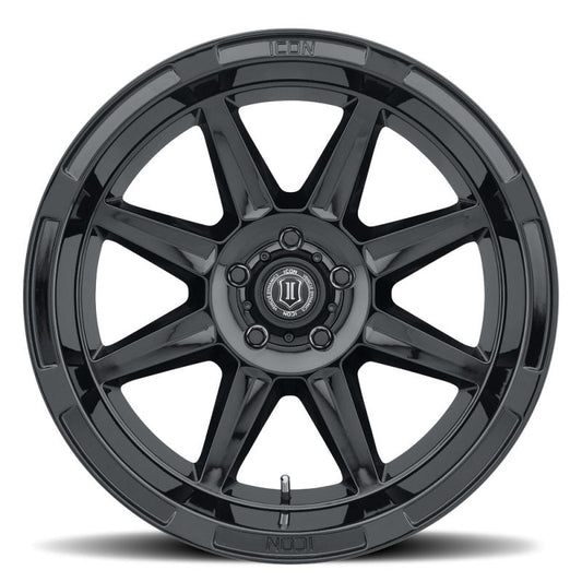 Icon Bandit 20x10 5x5 -24mm 4.5in BS 71.50mm Bore Gloss Black Wheel