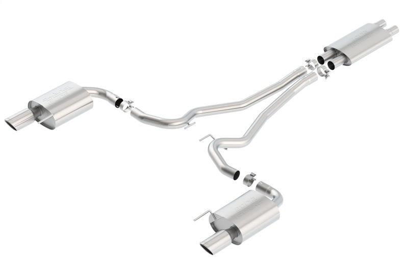 Borla Touring Cat-Back 15 Ford Mustang GT 5.0L V8 MT/AT 2.5in pipe 4in tip - My Store