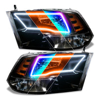 Oracle 09-18 Dodge Ram Switchback Quad Headlight Halo Kit - RGB+A ColorSHIFT+ w/ RF Controller - Mammoth Racing -