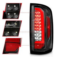 ANZO 15-21 Chevrolet Colorado Full LED Tail Lights w/ Red Lightbar Black Housing Clear Lens - My Store