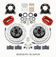 Wilwood Forged Dynalite-M Front Kit 11.30in 1 PC Rotor&Hub Drill-Red 1965-1969 Mustang Disc & Drum - My Store