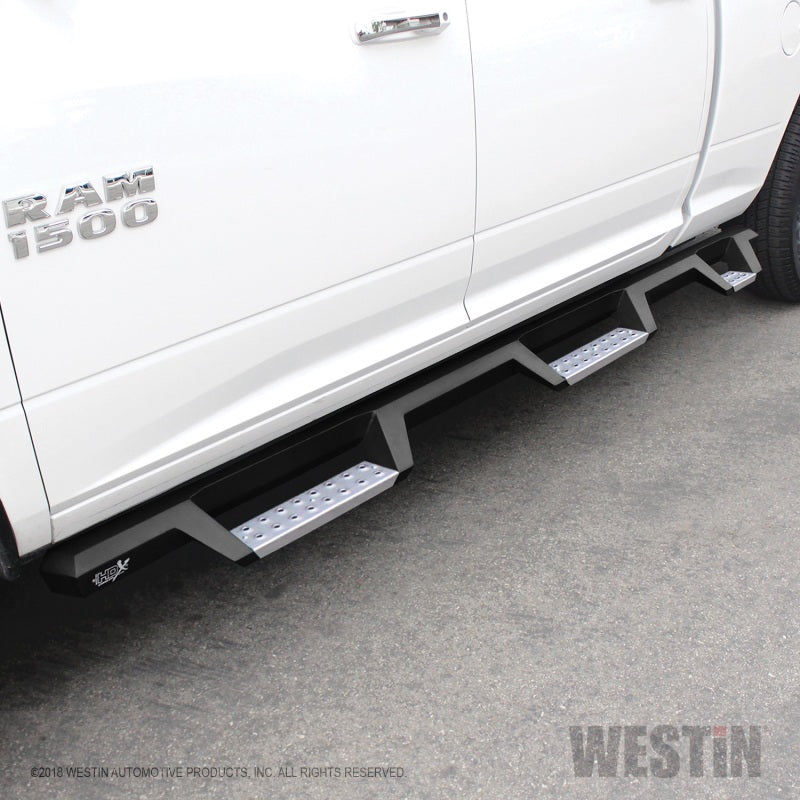 Westin 19-23 1500 Classic CC / 10-23 2500/3500 CC 6.5ft. HDX SS Drop W2W Nerf Step Bars - Tex. Blk - Mammoth Racing -