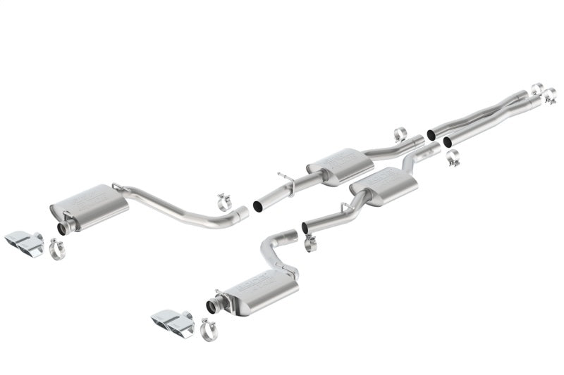 Borla 15-16 Dodge Challenger R/T 5.7L Dual Rectangle Angle Cut Dual Split Rear Exit ATAK Exhaust - My Store