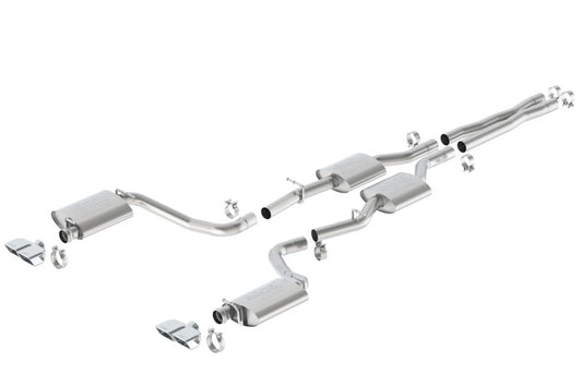 Borla 15-16 Dodge Challenger R/T 5.7L Dual Rectangle Angle Cut Dual Split Rear Exit ATAK Exhaust - My Store
