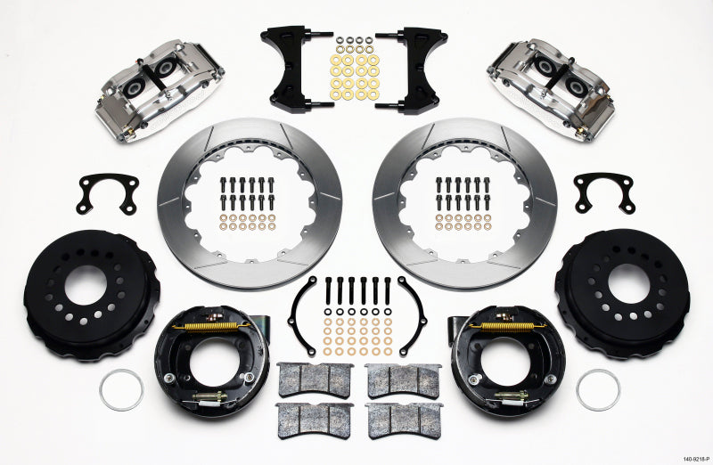 Wilwood Narrow Superlite 4R Rear P-Brk Kit 12.88in Polished Big Ford New Style 2.36in Offset - My Store