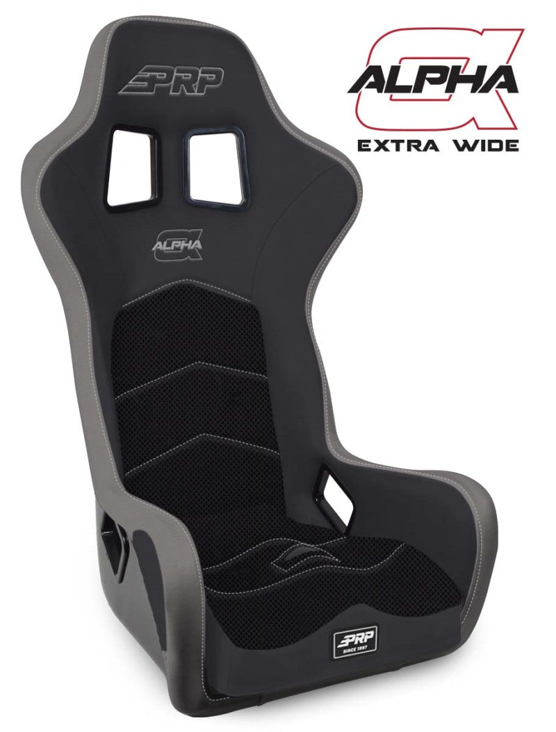 PRP Alpha Composite Seat/Extra Wide- Black/Grey - Mammoth Racing -