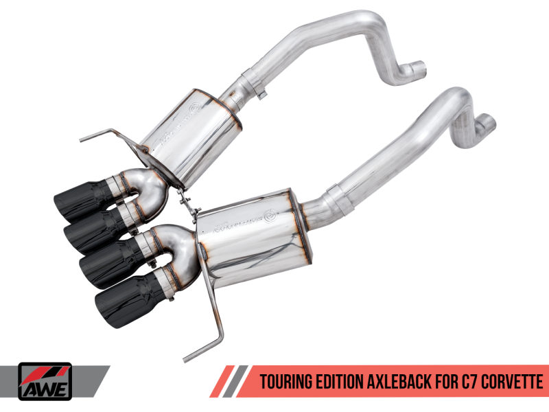AWE Tuning 14-19 Chevy Corvette C7 Z06/ZR1 Touring Edition Axle-Back Exhaust w/Black Tips - Mammoth Racing -