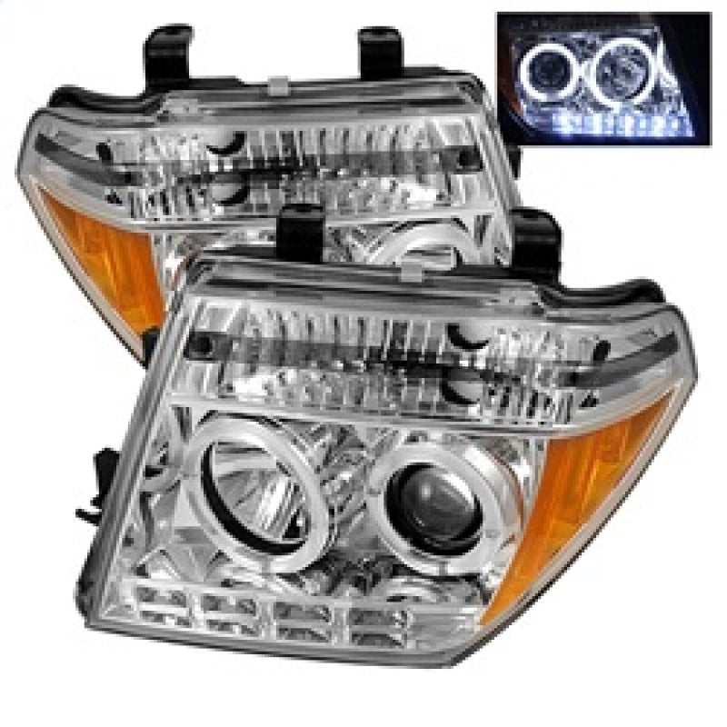 Spyder Nissan Frontier 05-08 Projector Headlights LED Halo LED Chrm PRO-YD-NF05-HL-C - Mammoth Racing -