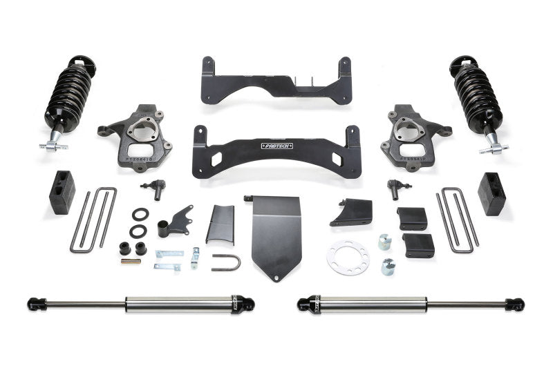 Fabtech 14-18 GM C/k1500 P/U w/oE Forg Stl UCA 6in Perf Sys G2 w/Dl 4.0 & 2.25 - Mammoth Racing -