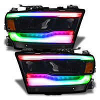 Oracle 19-21 Dodge RAM 1500 RGB+W Headlight DRL Upgrade Kit - Reflector LED Headlights - ColorSHIFT - Mammoth Racing -