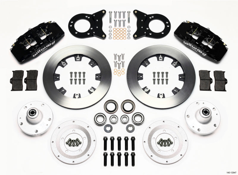 Wilwood Dynapro 6 Front Hub Kit 12.19in 1965-1969 Mustang Disc & Drum Spindle - Mammoth Racing -