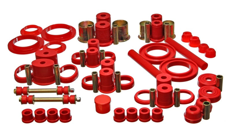 Energy Suspension 94-98 Ford Mustang Red Hyper-flex Master Bushing Set - Mammoth Racing -