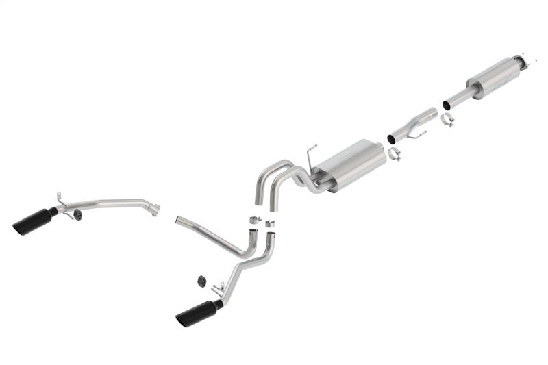 Borla 11-14 Ford F-150 5.0L Stainless Steel S-Type Catback Exhaust - 4in Tips Single Split Rear Exit - My Store