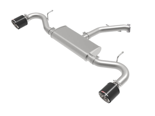 aFe Takeda 2.5in 409 SS Axle-Back Exhaust System Carbon Fiber 18-20 Hyundai Elantra GT L4-1.6L(t) - Mammoth Racing -