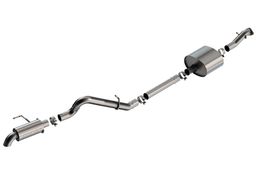 Borla 21-22 Ford Bronco 2.7L 2DR/4DR T-304 Stainless Steel Cat-Back Touring Exhaust - Brushed - Mammoth Racing -