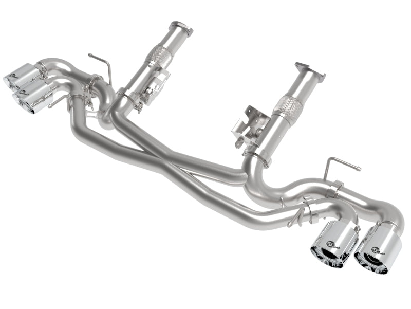 aFe MACH Force-Xp 3in to 2-1/2in 304SS Cat-Back (No Muff.) 2020 Chevy Corvette 6.2L- Polished Tip - Mammoth Racing -