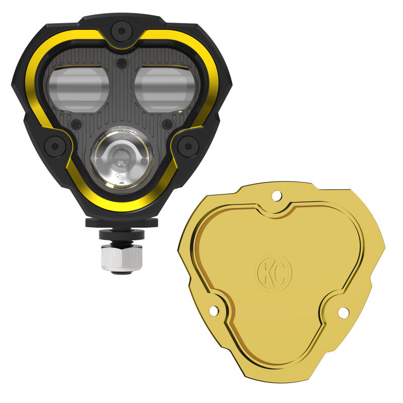 KC HiLiTES Flex ERA 3 Dual Mode SAE Fog Light - Single Light Master Kit (w/Clear + Yellow Lens) - Mammoth Racing -