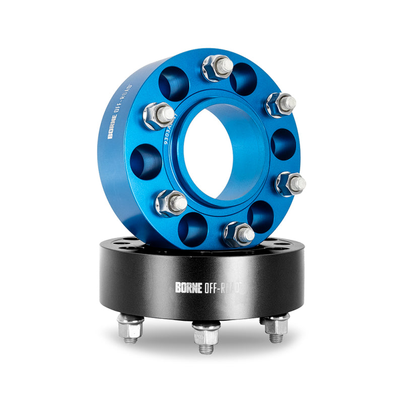 Mishimoto Borne Off-Road Wheel Spacers - 6x139.7 - 106 - 50mm - M12 - Blue - Mammoth Racing -