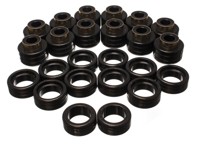 Energy Suspension 92-99 GM Denal XL/Suburban 2WD/Yukon XL 2WD Black Body (Cab) Mount Set - Mammoth Racing -
