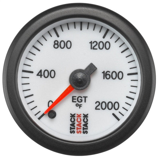 Autometer Stack 52mm 0-2000 Deg F Pro Stepper Motor Exhaust Gas Temp Gauge - White - My Store