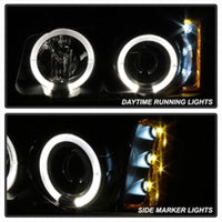 Spyder Chevy Silverado 1500 03-06 Projector LED Halo LED Amber Reflctr Blk PRO-YD-CS03-AM-BK - Mammoth Racing -