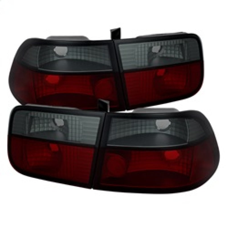 Spyder Honda Civic 96-00 2Dr Crystal Tail Lights Red Smoke ALT-YD-HC96-2D-CRY-RS - Mammoth Racing -