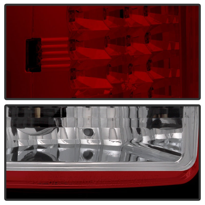 Spyder GMC Sierra 07-13 (Not 3500 Dually 4 Rear Wheels)LED Tail Lights Red Clear ALT-YD-GS07-LED-RC - Mammoth Racing -