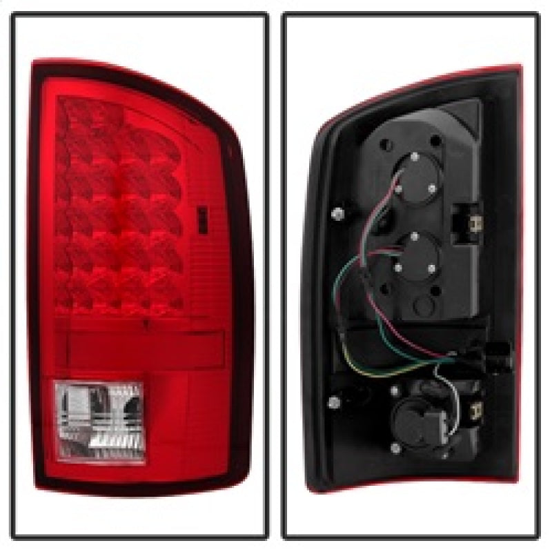 Xtune Dodge Ram 02-06 1500 / Ram 2500/3500 03-06 LED Tail Light Red Clear ALT-JH-DR02-LED-RC - Mammoth Racing -
