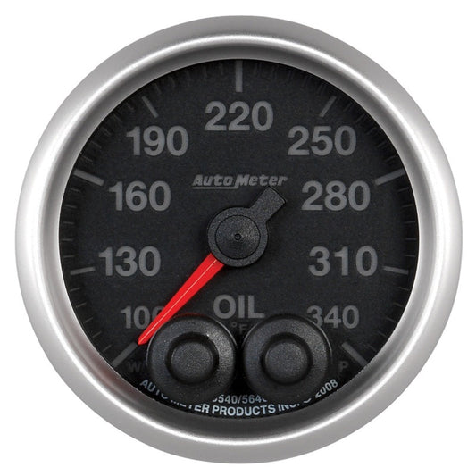 Autometer Elite 52mm 100-340 Deg F Oil Temp Peak & Warn w/ Electronic Control Gauge - My Store