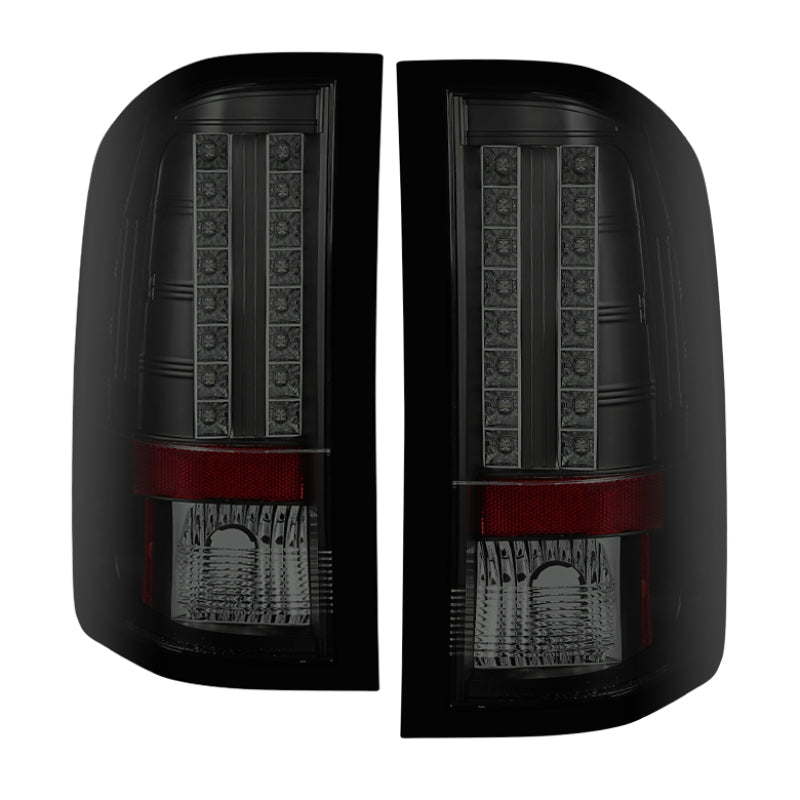 Spyder Chevy Silverado 07-13 LED Tail Lights Blk Smke ALT-YD-CS07-LED-BSM - Mammoth Racing -