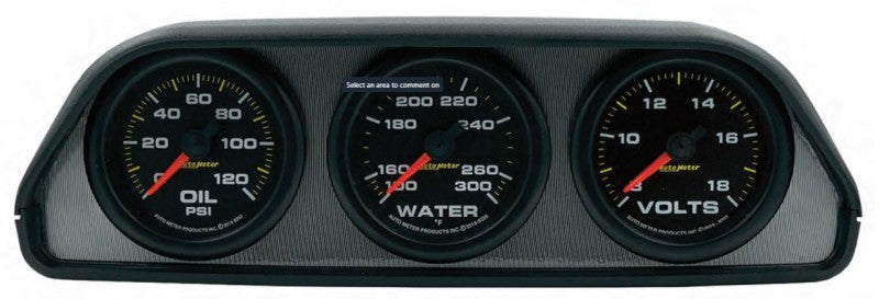 AutoMeter Extreme Environment 3 Gauge Kit w/ Universal Dash Pod - My Store