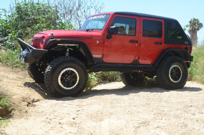 DV8 Offroad 07-18 Jeep Wrangler JK 2 Piece Fast Back Hard Top 4 Door - Black (DS Only) - Mammoth Racing -