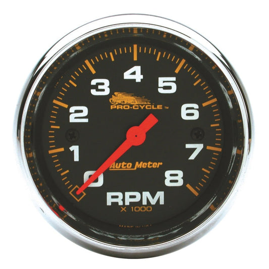 Autometer Pro-Cycle Gauge Tach 2 5/8in 8K Rpm 2&4 Cylinder Black - My Store