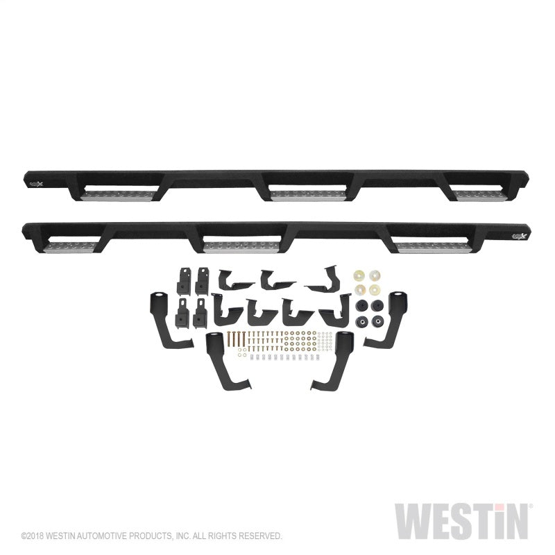 Westin/HDX 07-19 Chevrolet Silverado 2500 8ft Drop Wheel to Wheel Nerf Step Bars - Textured Black - Mammoth Racing -