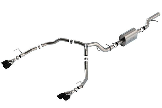 Borla 21-22 Chevrolet Tahoe 6.2L V8 2/4WD 4DR T-304 SS S-Type Cat-Back Exhaust w/ Black Chrome Tips - Mammoth Racing -