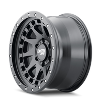 Dirty Life 9311 Enigma Pro 17x9/5x127 BP/-12mm Offset/71.5mm Hub Matte Black Wheel - Beadlock - Mammoth Racing -