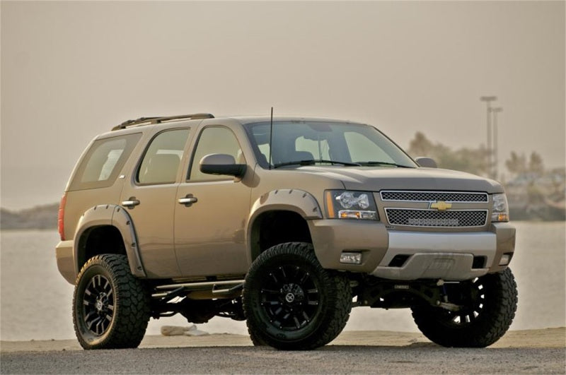 N-Fab Nerf Step 07-10 Chevy-GMC Tahoe/Yukon SUV 4 Door - Gloss Black - W2W - 3in - Mammoth Racing -