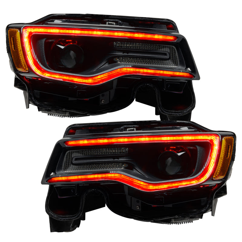 Oracle 14-21 Jeep Grand Cherokee Dynamic Headlight DRL Upgrade Kit - ColorSHIFT - Dynamic - Mammoth Racing -