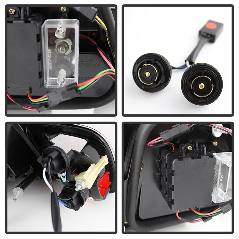 Spyder 04-06 BMW E46 2Dr (Coupe ONLY No Conv.) Lgtbar Styl LED Tail Lghts Blk ALT-YD-BE4604-LBLED-BK - Mammoth Racing -