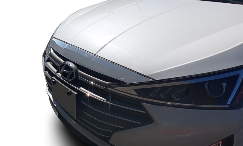 AVS 19-20 Hyundai Elantra Aeroskin Low Profile Hood Shield - Chrome - Mammoth Racing -