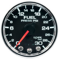 Autometer Spek-Pro Gauge Fuel Press 2 1/16in 30psi Stepper Motor W/Peak & Warn Blk/Chrm - My Store