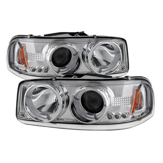 Spyder GMC Sierra 1500/2500/3500 99-06 Projector Headlights LED Halo LED Chrome PRO-YD-CDE00-HL-C - Mammoth Racing -